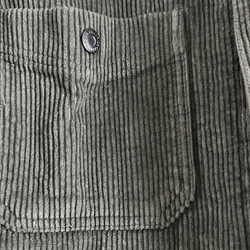 Women’s Corduroy Work Jacket - Olive Green - Picture 3 of 6